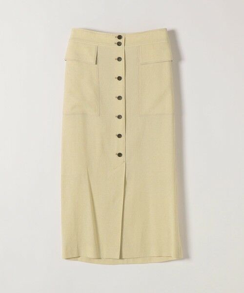 SHIPS / シップス ミニ・ひざ丈スカート | 《予約》SHIPS any:〈洗濯機可能〉リネンミックス ボタン デザイン タイト スカート | 詳細22
