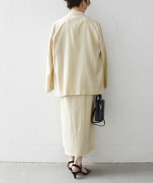 SHIPS / シップス ミニ・ひざ丈スカート | 《予約》SHIPS any:〈洗濯機可能〉リネンミックス ボタン デザイン タイト スカート | 詳細16