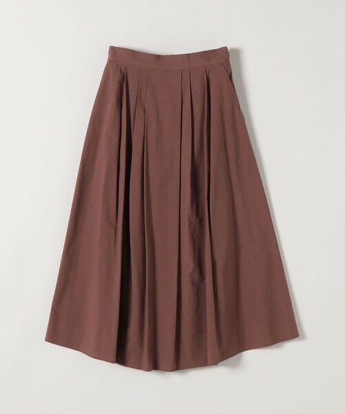 SHIPS / シップス ロング・マキシ丈スカート | 《予約》SHIPS any:〈洗濯機可能〉コットンミックス タイプライター フレア タック スカート | 詳細8