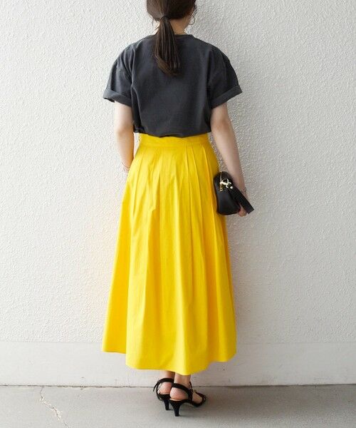 SHIPS / シップス ロング・マキシ丈スカート | 《予約》SHIPS any:〈洗濯機可能〉コットンミックス タイプライター フレア タック スカート | 詳細17