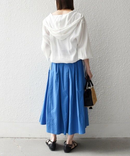 SHIPS / シップス ロング・マキシ丈スカート | 《予約》SHIPS any:〈洗濯機可能〉コットンミックス タイプライター フレア タック スカート | 詳細26