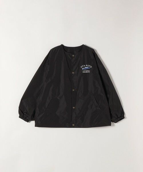 SHIPS / シップス ノーカラージャケット | PARROTT CANVAS:〈洗濯機可能〉ノーカラー ジャケット（ブラック）