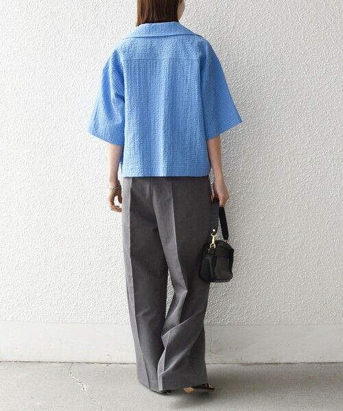 SHIPS / シップス シャツ・ブラウス | 《予約》SHIPS any:〈手洗い可能〉サッカー リボン 開襟シャツ 羽織り | 詳細22