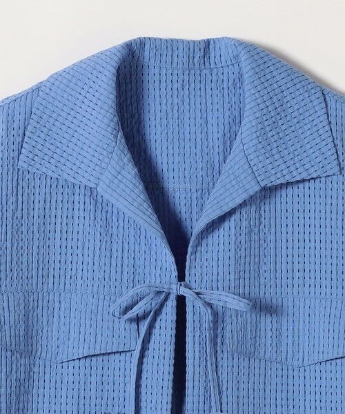 SHIPS / シップス シャツ・ブラウス | 《予約》SHIPS any:〈手洗い可能〉サッカー リボン 開襟シャツ 羽織り | 詳細30