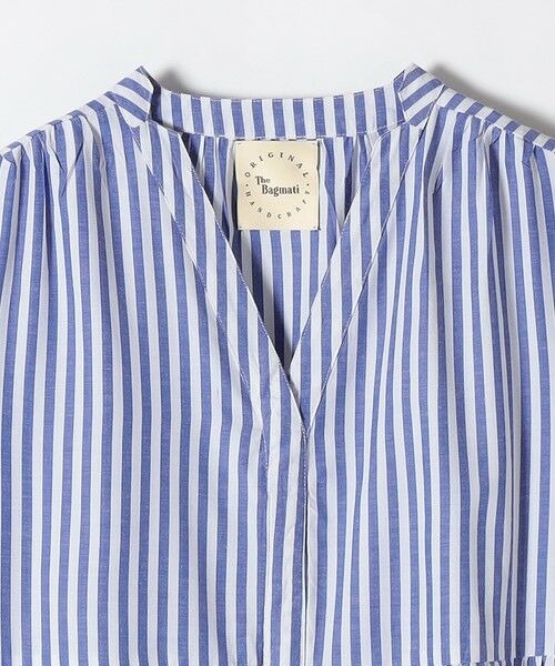 SHIPS / シップス ロング・マキシ丈ワンピース | The Bagmati:〈手洗い可能〉ギャザー ストライプ ワンピース | 詳細4