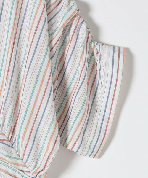 SHIPS / シップス ロング・マキシ丈ワンピース | The Bagmati:〈手洗い可能〉ウエスト ギャザー マルチ ストライプ ワンピース | 詳細5