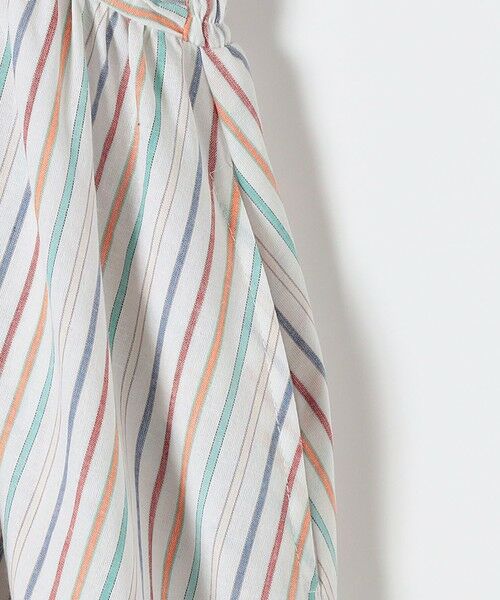SHIPS / シップス ロング・マキシ丈ワンピース | The Bagmati:〈手洗い可能〉ウエスト ギャザー マルチ ストライプ ワンピース | 詳細6