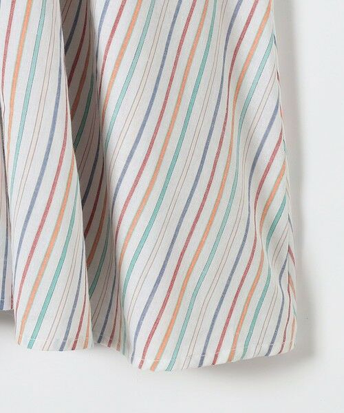 SHIPS / シップス ロング・マキシ丈ワンピース | The Bagmati:〈手洗い可能〉ウエスト ギャザー マルチ ストライプ ワンピース | 詳細7