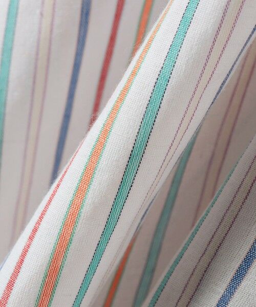 SHIPS / シップス ロング・マキシ丈ワンピース | The Bagmati:〈手洗い可能〉ウエスト ギャザー マルチ ストライプ ワンピース | 詳細8