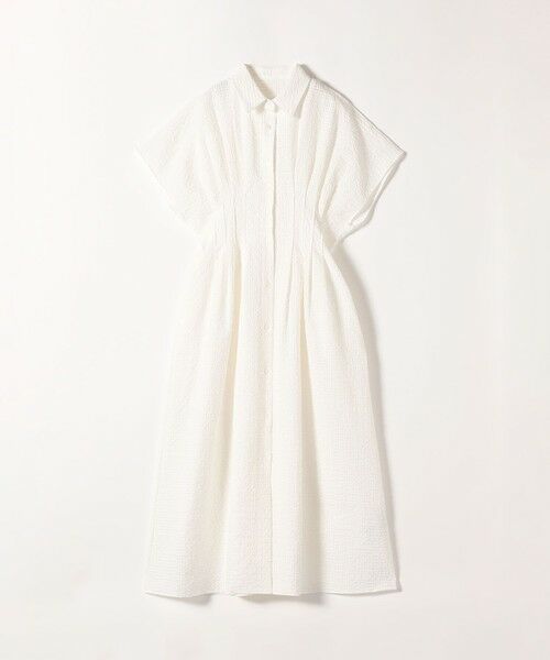 SHIPS / シップス ロング・マキシ丈ワンピース | 《予約》SHIPS any:〈手洗い可能〉サッカー ウエストシェイプ シャツ ワンピース | 詳細8