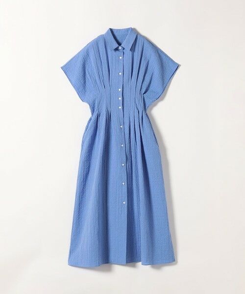 SHIPS / シップス ロング・マキシ丈ワンピース | 《予約》SHIPS any:〈手洗い可能〉サッカー フレンチ スリーブ シャツ ワンピース | 詳細29