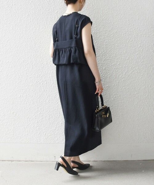 SHIPS / シップス ロング・マキシ丈ワンピース | 《予約》SHIPS any:〈洗濯機可能〉リネン ライク ビスチェ × Iライン ワンピース セット | 詳細5
