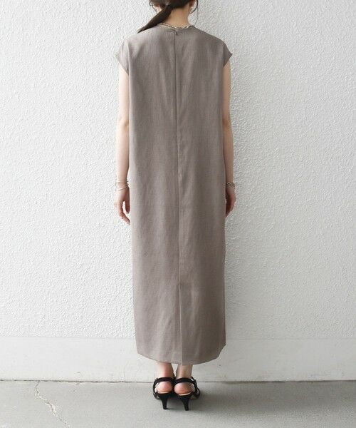 SHIPS / シップス ロング・マキシ丈ワンピース | SHIPS any:〈洗濯機可能〉リネン ライク Iライン ワンピース × ビスチェ セット | 詳細25