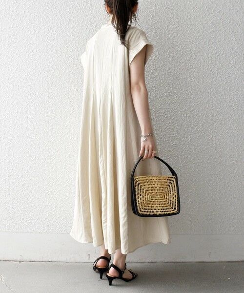 SHIPS / シップス ロング・マキシ丈ワンピース | 《予約》SHIPS any:〈洗濯機可能〉ツイル バンドカラー シャツ ワンピース | 詳細20