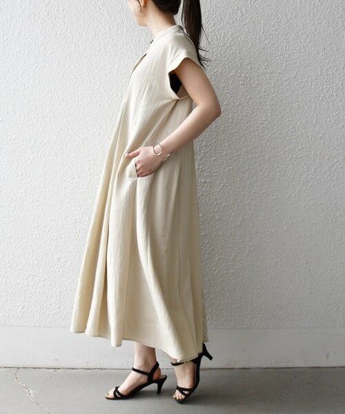 SHIPS / シップス ロング・マキシ丈ワンピース | 《予約》SHIPS any:〈洗濯機可能〉ツイル バンドカラー シャツ ワンピース | 詳細21