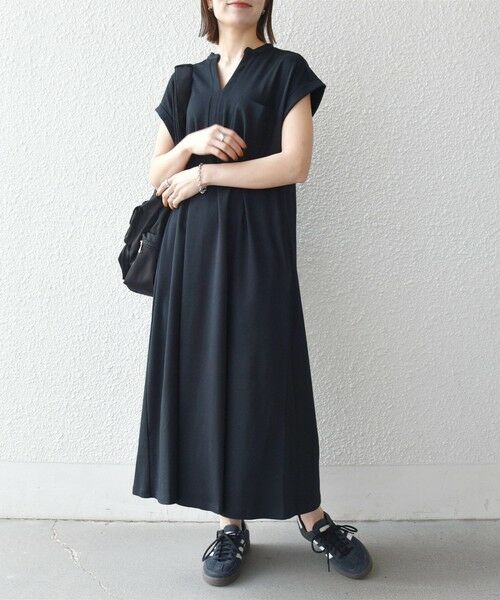 SHIPS / シップス ロング・マキシ丈ワンピース | 《予約》SHIPS any:〈接触冷感/汗染み防止加工/洗濯機可能〉スキッパー Aライン ワンピース | 詳細2