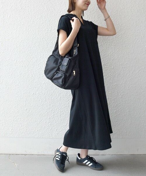 SHIPS / シップス ロング・マキシ丈ワンピース | 《予約》SHIPS any:〈接触冷感/汗染み防止加工/洗濯機可能〉スキッパー Aライン ワンピース | 詳細3