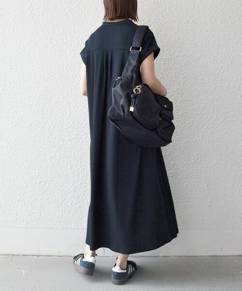 SHIPS / シップス ロング・マキシ丈ワンピース | 《予約》SHIPS any:〈接触冷感/汗染み防止加工/洗濯機可能〉スキッパー Aライン ワンピース | 詳細4
