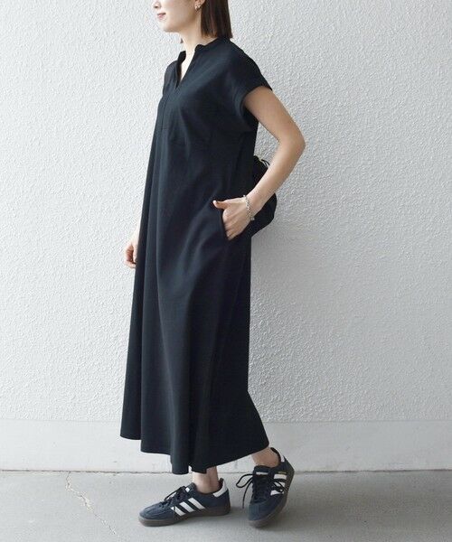 SHIPS / シップス ロング・マキシ丈ワンピース | 《予約》SHIPS any:〈接触冷感/汗染み防止加工/洗濯機可能〉スキッパー Aライン ワンピース | 詳細6