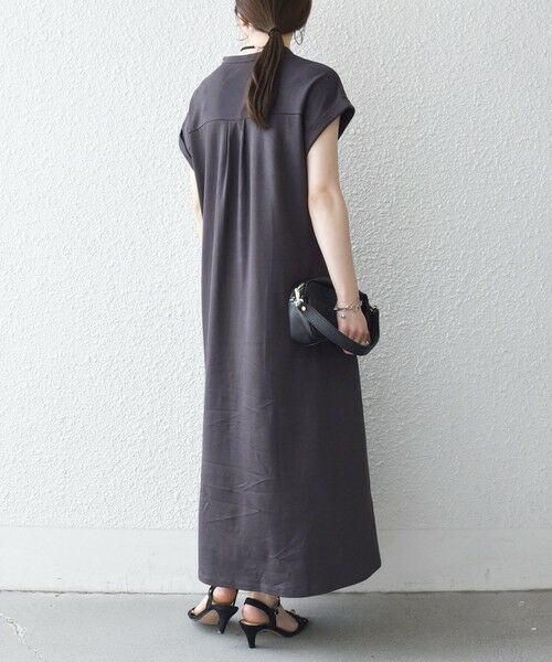 SHIPS / シップス ロング・マキシ丈ワンピース | 《予約》SHIPS any:〈接触冷感/汗染み防止加工/洗濯機可能〉スキッパー Aライン ワンピース | 詳細16