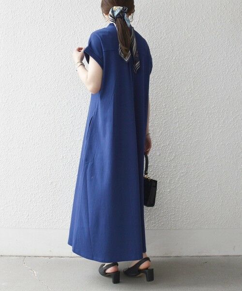 SHIPS / シップス ロング・マキシ丈ワンピース | SHIPS any:〈接触冷感/汗染み防止加工/洗濯機可能〉スキッパー Aライン ワンピース | 詳細30