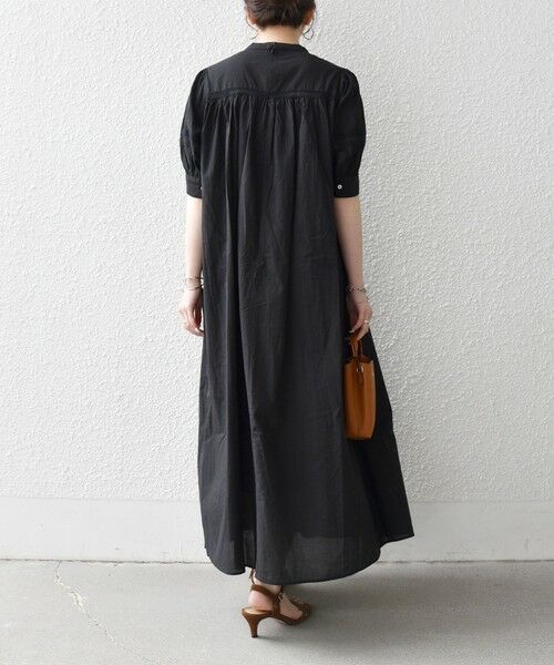 SHIPS / シップス ロング・マキシ丈ワンピース | 《予約》SHIPS any:〈洗濯機可能〉キャンブリック レース ピンタック パフスリーブ ワンピース | 詳細12