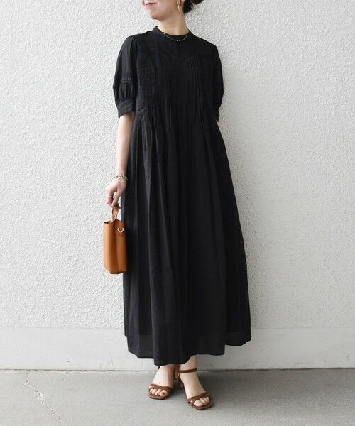 SHIPS / シップス ロング・マキシ丈ワンピース | 《予約》SHIPS any:〈洗濯機可能〉キャンブリック レース ピンタック パフスリーブ ワンピース | 詳細13