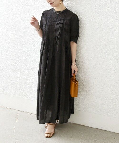 SHIPS / シップス ロング・マキシ丈ワンピース | SHIPS any:〈洗濯機可能〉キャンブリック レース ピンタック パフスリーブ ワンピース | 詳細17