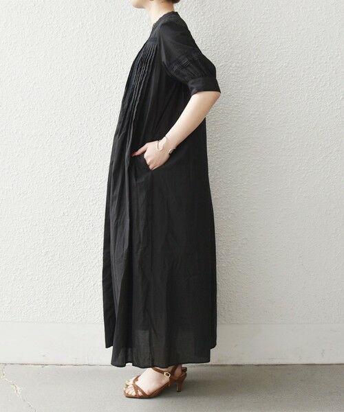 SHIPS / シップス ロング・マキシ丈ワンピース | 《予約》SHIPS any:〈洗濯機可能〉キャンブリック レース ピンタック パフスリーブ ワンピース | 詳細20