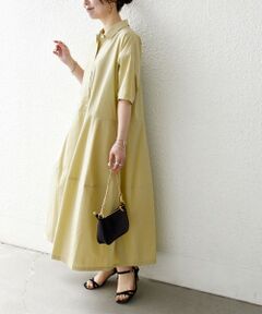 SHIPS / シップス ロング・マキシ丈ワンピース | 《予約》SHIPS any:〈洗濯機可能〉タイプライター ボリューム シャツ ワンピース 2