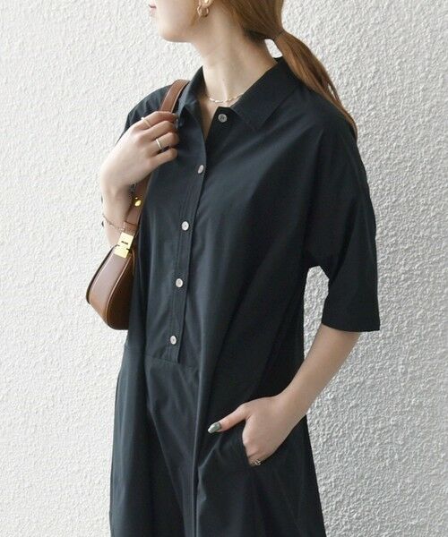 SHIPS / シップス ロング・マキシ丈ワンピース | 《予約》SHIPS any:〈洗濯機可能〉タイプライター ボリューム シャツ ワンピース 2 | 詳細6