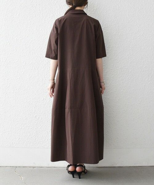 SHIPS / シップス ロング・マキシ丈ワンピース | 《予約》SHIPS any:〈洗濯機可能〉タイプライター ボリューム シャツ ワンピース 2 | 詳細16