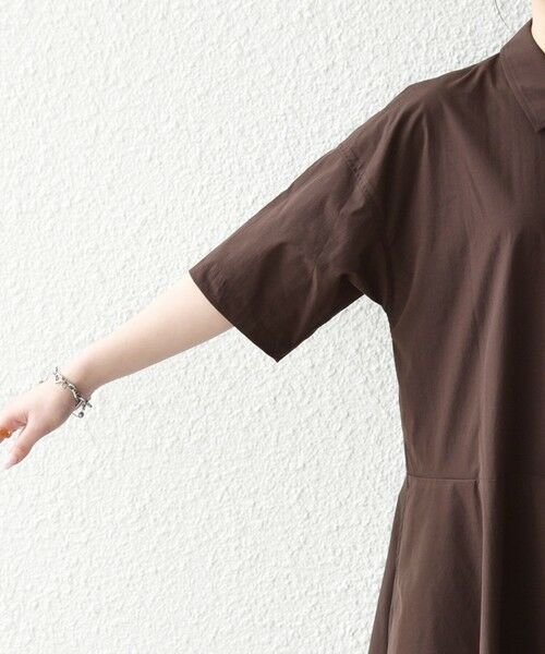 SHIPS / シップス ロング・マキシ丈ワンピース | 《予約》SHIPS any:〈洗濯機可能〉タイプライター ボリューム シャツ ワンピース 2 | 詳細17