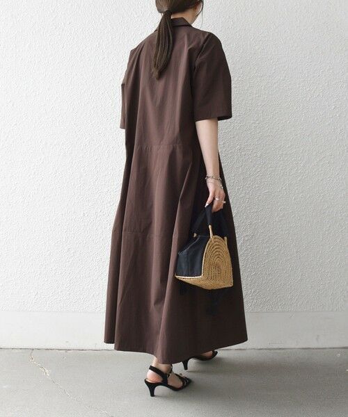 SHIPS / シップス ロング・マキシ丈ワンピース | 《予約》SHIPS any:〈洗濯機可能〉タイプライター ボリューム シャツ ワンピース 2 | 詳細11