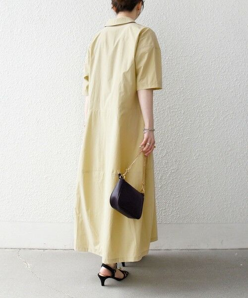 SHIPS / シップス ロング・マキシ丈ワンピース | 《予約》SHIPS any:〈洗濯機可能〉タイプライター ボリューム シャツ ワンピース 2 | 詳細19