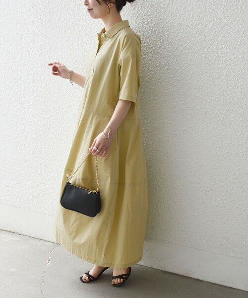 SHIPS / シップス ロング・マキシ丈ワンピース | 《予約》SHIPS any:〈洗濯機可能〉タイプライター ボリューム シャツ ワンピース 2 | 詳細21