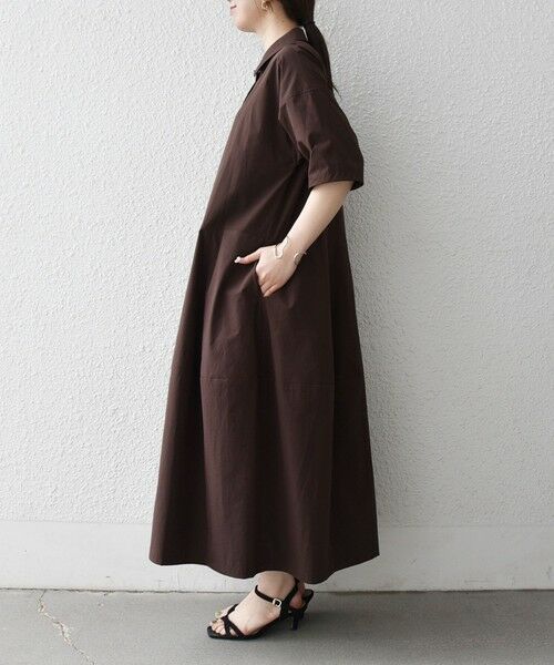 SHIPS / シップス ロング・マキシ丈ワンピース | 《予約》SHIPS any:〈洗濯機可能〉タイプライター ボリューム シャツ ワンピース 2 | 詳細22