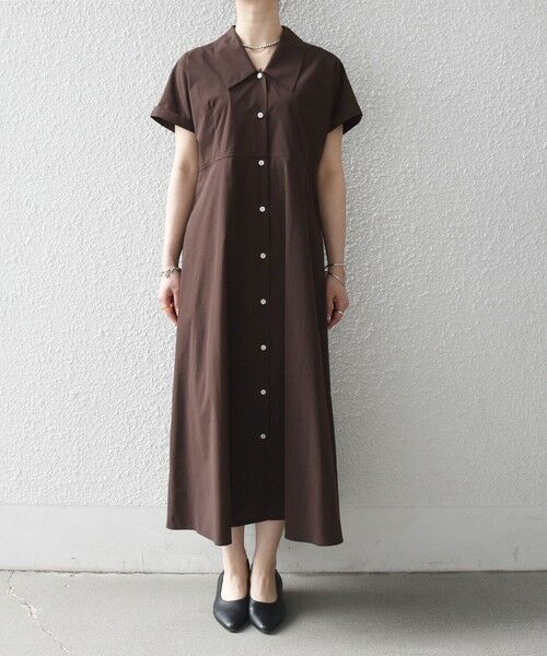 SHIPS / シップス ロング・マキシ丈ワンピース | SHIPS any:〈洗濯機可能〉フラットカラー Vネック フレア ワンピース 2 | 詳細15