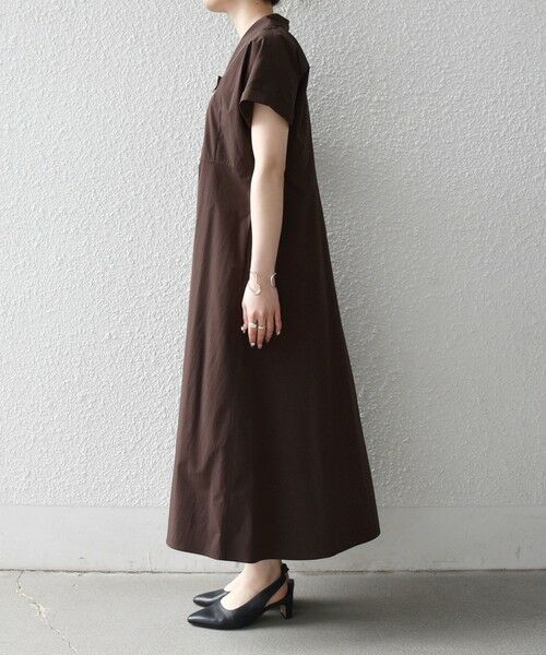 SHIPS / シップス ロング・マキシ丈ワンピース | SHIPS any:〈洗濯機可能〉フラットカラー Vネック フレア ワンピース 2 | 詳細16