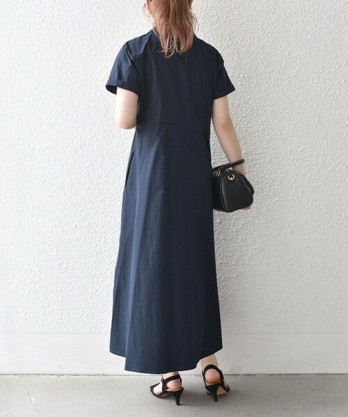 SHIPS / シップス ロング・マキシ丈ワンピース | 《予約》SHIPS any:〈洗濯機可能〉フラットカラー Vネック フレア ワンピース 2 | 詳細19