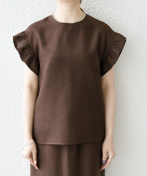 SHIPS / シップス ドレス | 《予約》SHIPS any:〈洗濯機可能〉リネンライク ブラウス × タイトスカート セットアップ | 詳細30