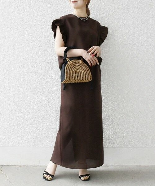 SHIPS / シップス ドレス | 《予約》SHIPS any:〈洗濯機可能〉リネンライク ブラウス × タイトスカート セットアップ | 詳細5