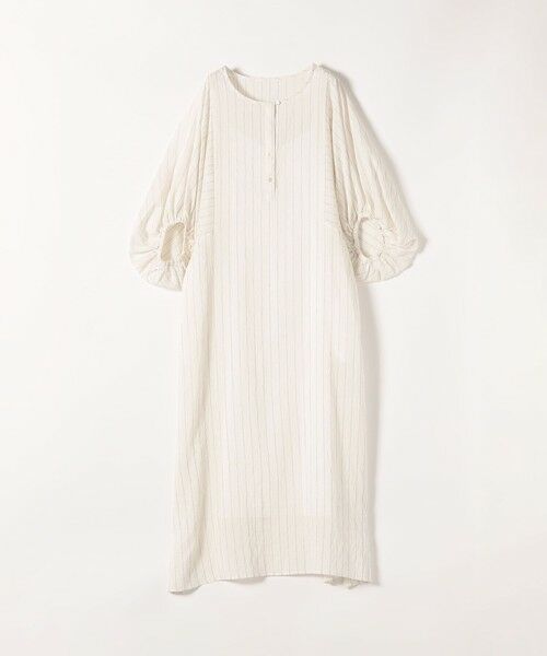 SHIPS / シップス ロング・マキシ丈ワンピース | SHIPS any:〈洗濯機可能〉リネン ミックス ボリュームスリーブ ストライプ ワンピース | 詳細13