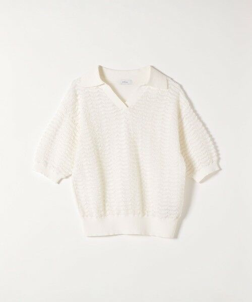 SHIPS / シップス ニット・セーター | 《予約》SHIPS any:〈手洗い可能〉シアー ジャカード スキッパー ポロ ニット | 詳細9