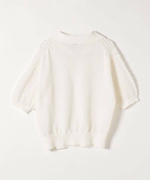 SHIPS / シップス ニット・セーター | 《予約》SHIPS any:〈手洗い可能〉シアー ジャカード スキッパー ポロ ニット | 詳細14
