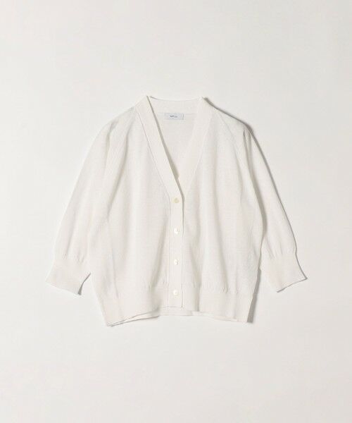 SHIPS / シップス カーディガン・ボレロ | 《予約》SHIPS any:〈手洗い可能〉リネン ミックス Vネック ショート シアー カーディガン 2 | 詳細11