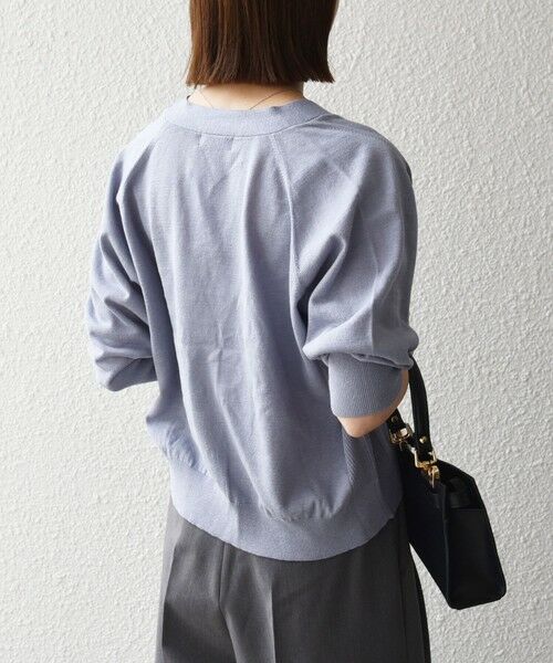 SHIPS / シップス カーディガン・ボレロ | 《予約》SHIPS any:〈手洗い可能〉リネン ミックス Vネック ショート シアー カーディガン 2 | 詳細17