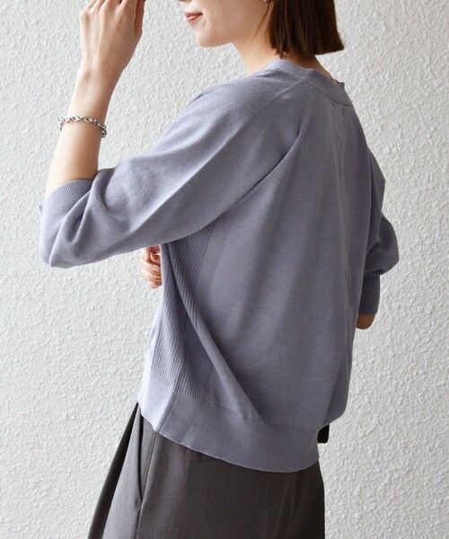 SHIPS / シップス カーディガン・ボレロ | 《予約》SHIPS any:〈手洗い可能〉リネン ミックス Vネック ショート シアー カーディガン 2 | 詳細18