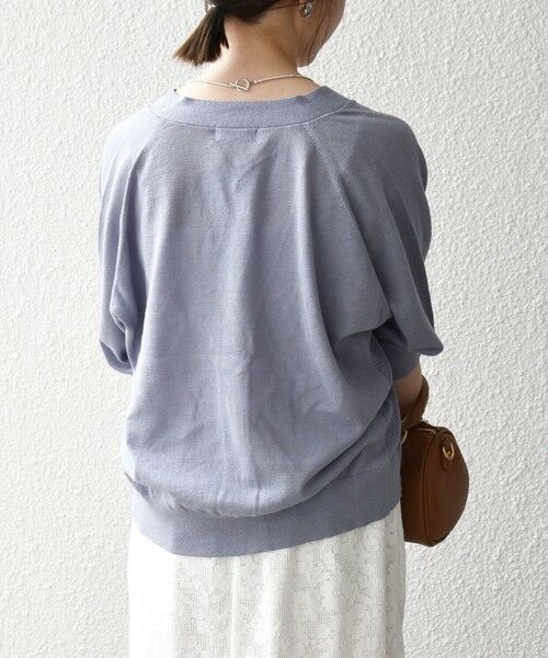 SHIPS / シップス カーディガン・ボレロ | 《予約》SHIPS any:〈手洗い可能〉リネン ミックス Vネック ショート シアー カーディガン 2 | 詳細25