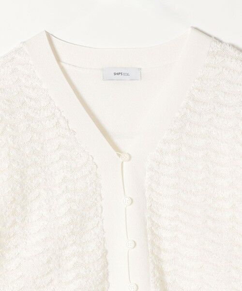 SHIPS / シップス カーディガン・ボレロ | 《予約》SHIPS any:〈手洗い可能〉シアー ジャカード コンパクト カーディガン | 詳細10